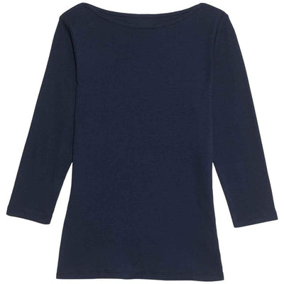 M&S Women's Pure Cotton Slim Fit Top Navy Women's Apparel Size 8