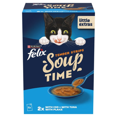 Felix Soup Tender Strips Fish Selection Wet Cat Food 6 x 48g