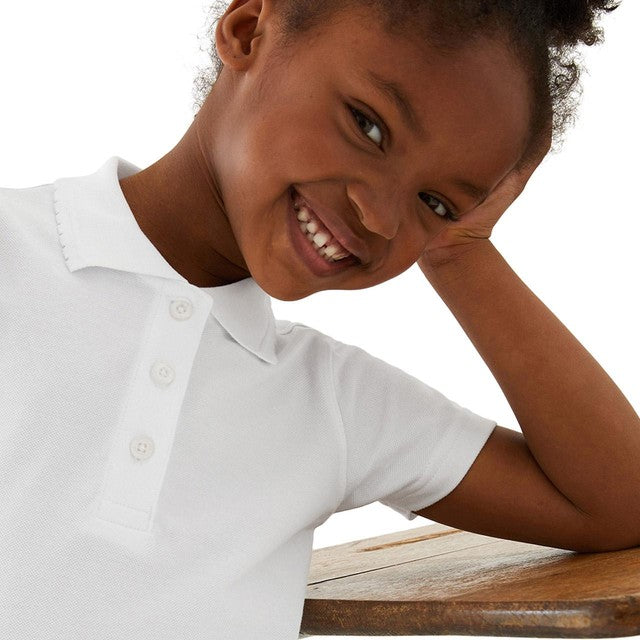 M&S girls slim fit polo shirt 2-pack 12-13Y, imported from the UK