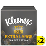 Kleenex extra large tissues compact twin pack 44 sheets per box, UK version