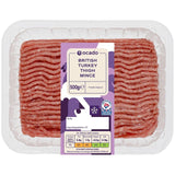 Ocado turkey thigh mince 500g, imported from the UK