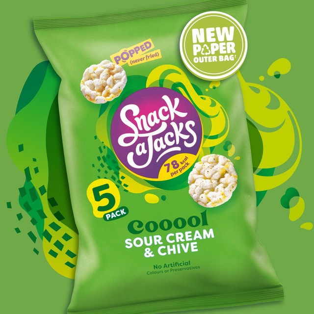 Snack a Jacks sour cream chive rice cakes 19g multipack (British brand)