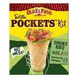 Old El Paso mild BBQ tortilla pocket kit 380g, imported from the UK