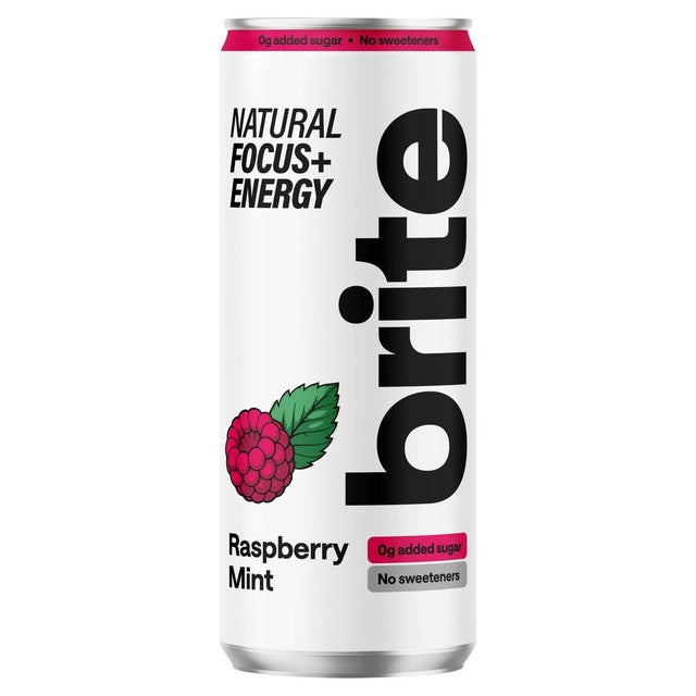 Brite raspberry mint energy drink 330ml - British product
