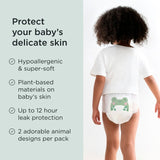 Kit & Kin Hypoallergenic Nappy Pants Size 8 Frog Print, UK version