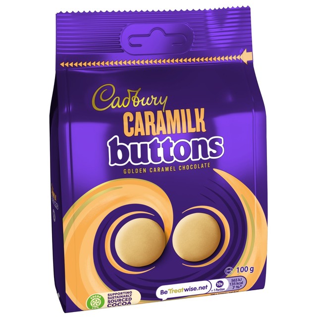 Cadbury Caramilk white chocolate buttons 100g - British product