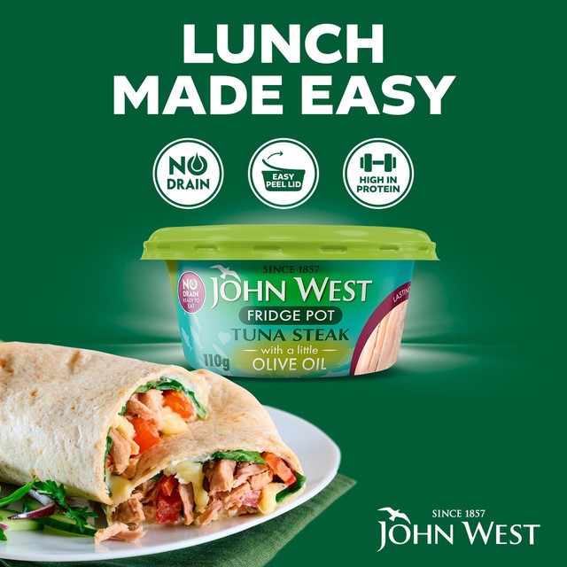 John West canned tuna steak with olive oil 3x110g, UK version