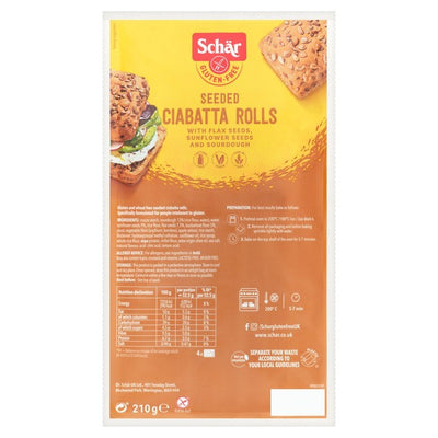 Schar Seeded Ciabatta Gluten Free Rolls