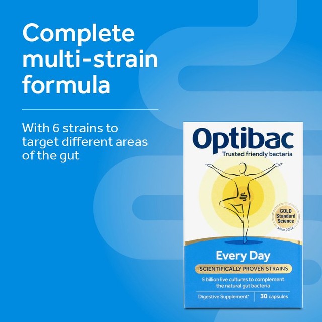 Optibac Probiotics Every Day supplement 30 capsules, imported from the UK