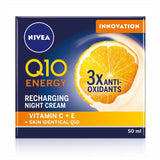 Nivea Q10 anti-wrinkle night cream 50ml, imported from the UK