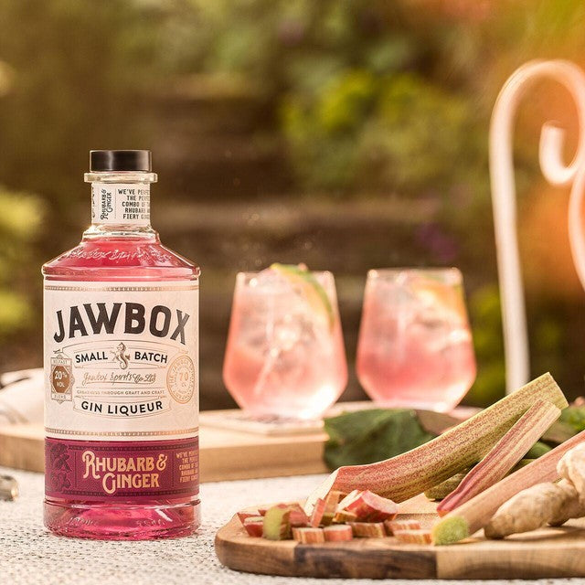 Jawbox rhubarb & ginger gin liqueur 70cl, UK version