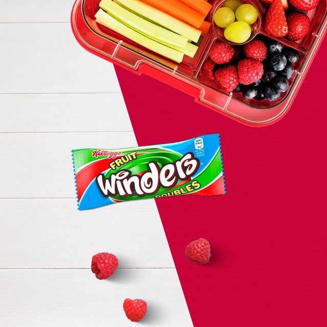 Kellogg's Winders strawberry and apple fruit snack roll 85g pack, UK version