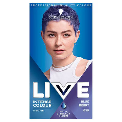 LIVE Intense Blue Berry 059 Permanent Hair Dye 60ml Kit