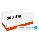 Kinder chocolate snack bar 36 x 21g, UK version