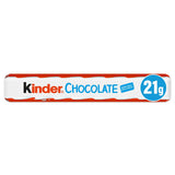 Kinder chocolate snack bar 36 x 21g, UK version