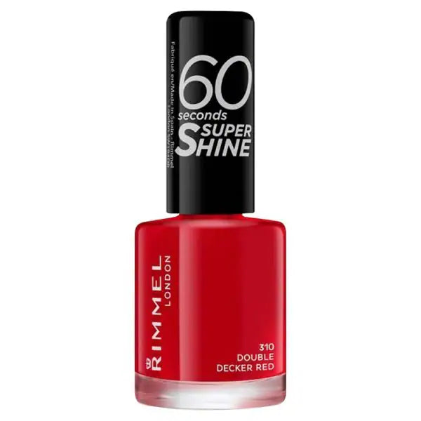 Rimmel Nail Polish Double Decker Red 8ml, imported from the UK