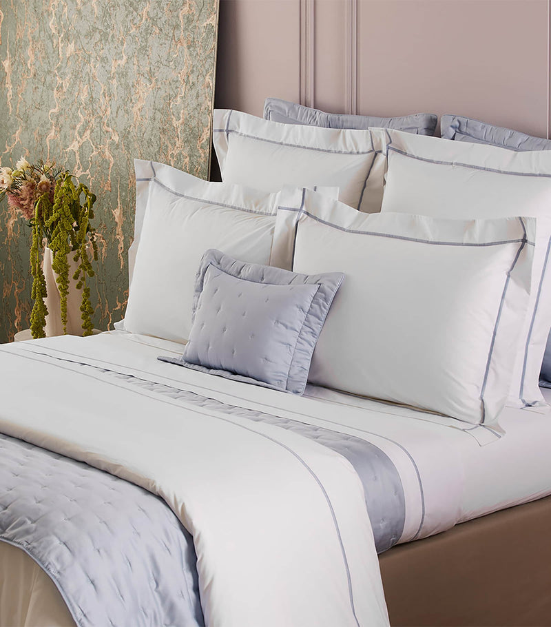 Yves Delorme Pima Cotton Athena Celeste King Duvet Cover 240cm x 220cm (British brand)