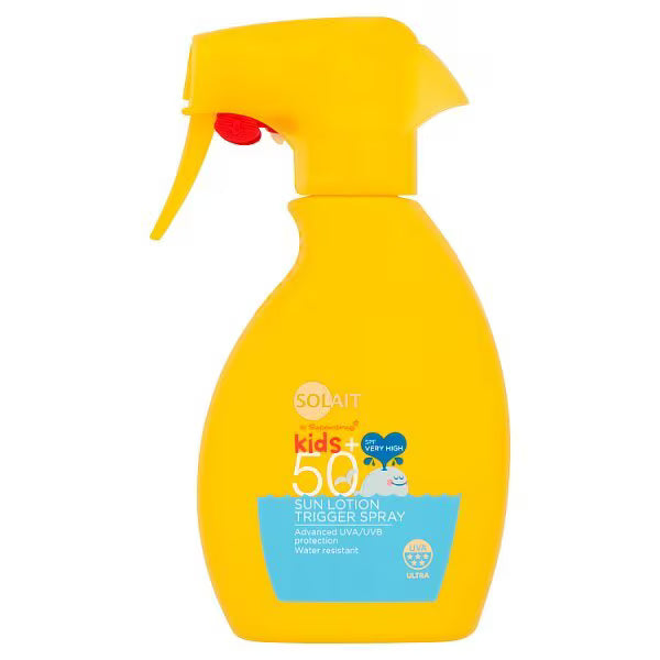 Solait Kids Sun Lotion SPF50+ Trigger Spray 250ml, imported from the UK