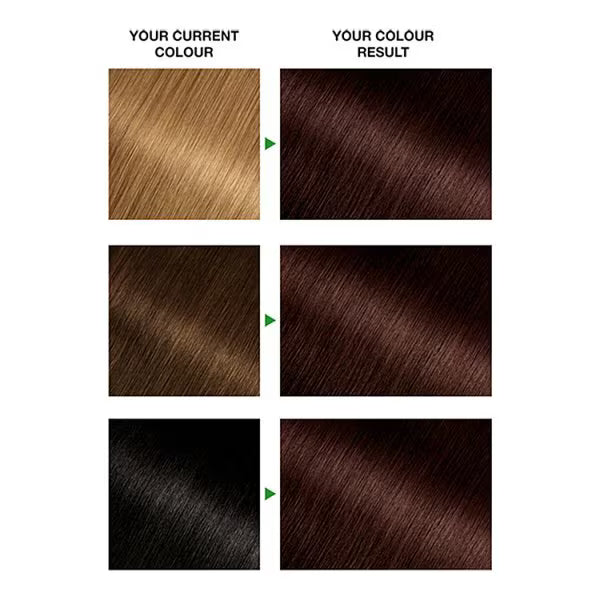 Garnier Permanent Hair Dye 3.23 Dark Quartz Brown, UK version