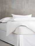 White cotton rich bed valance (British brand)