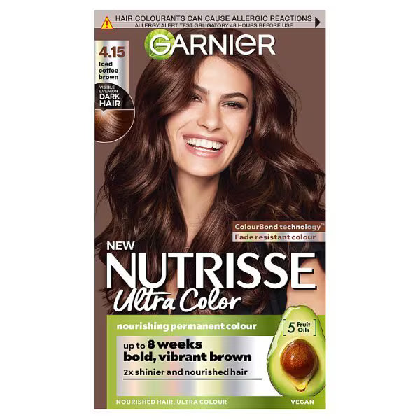 Garnier Nutrisse 4.15 Iced Coffee Brown Hair Dye, UK version