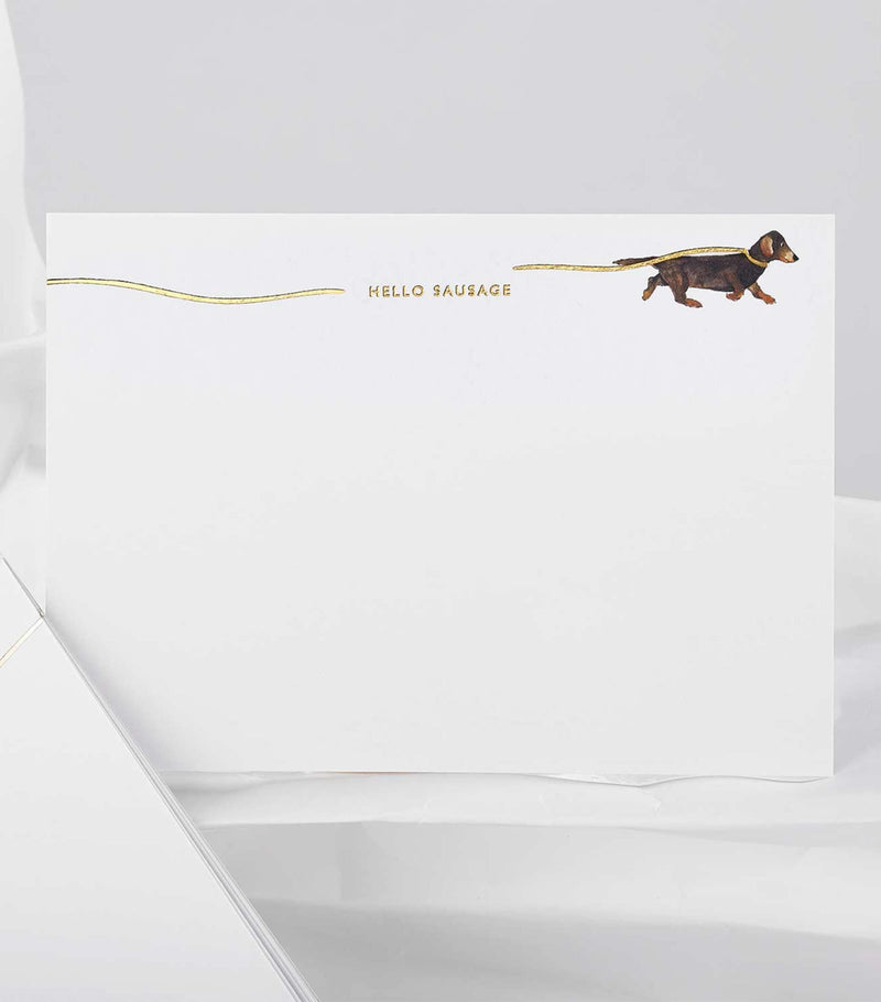 Jo Laing Hello Sausage A6 correspondence cards, UK version