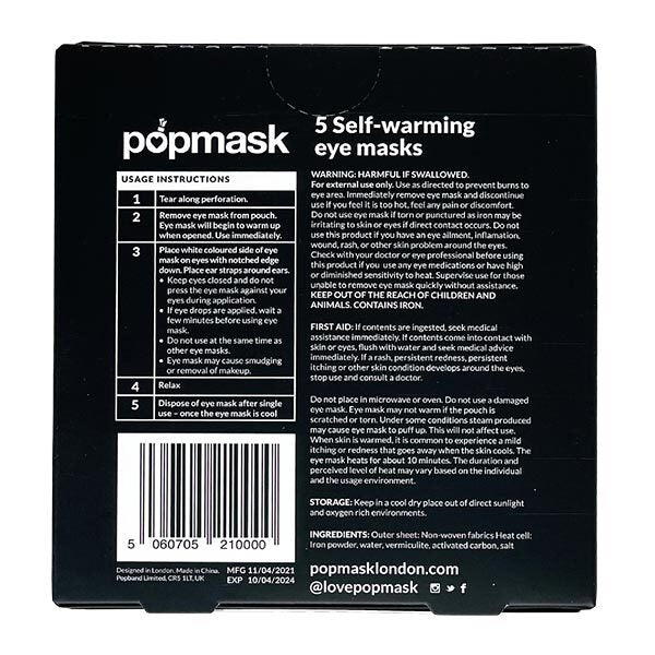 Starry Eyes Self-Heating Eye Masks 5 Pack (British brand)