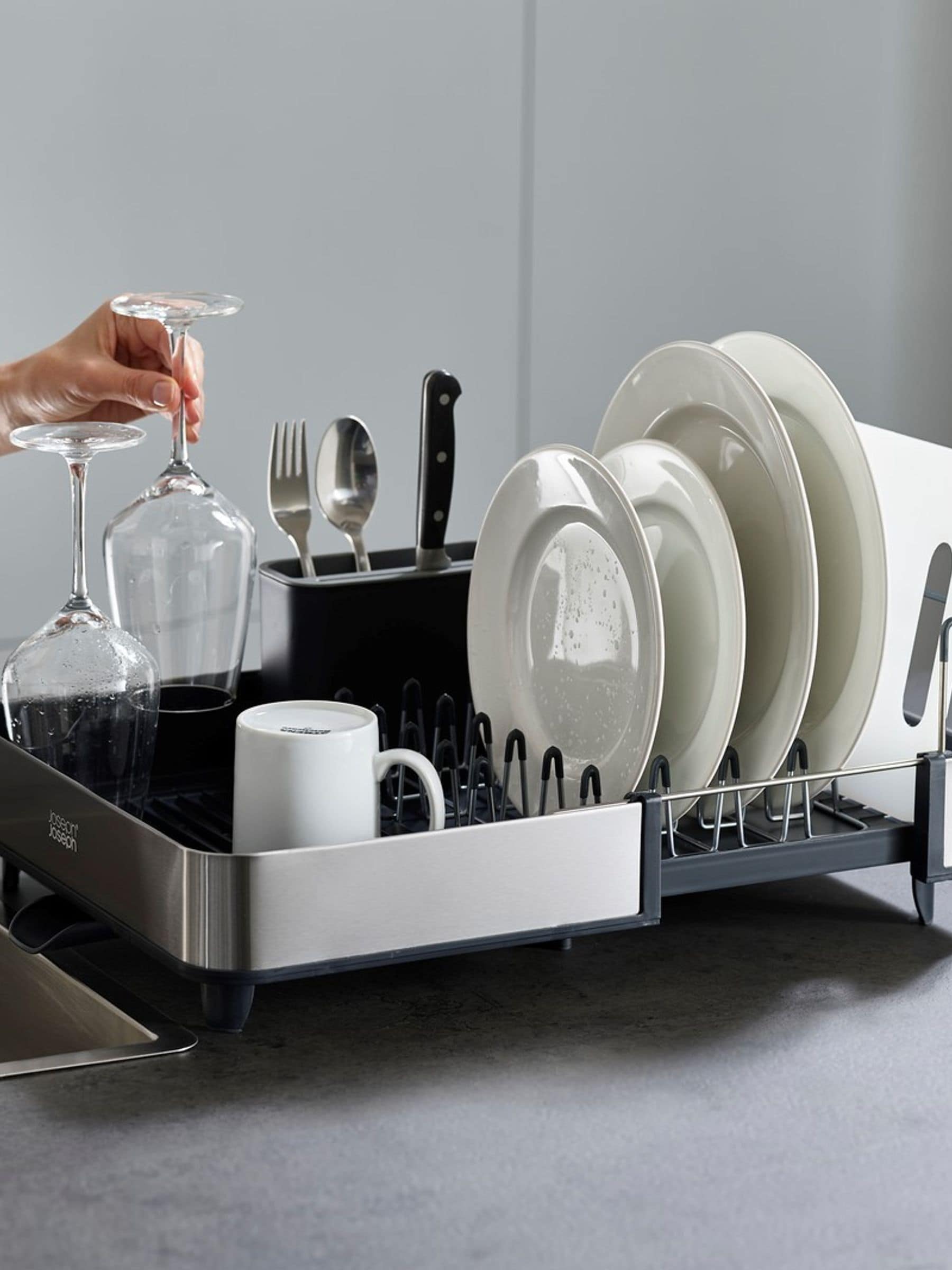 Joseph Joseph Grey Extend Steel Dish Rack, UK version