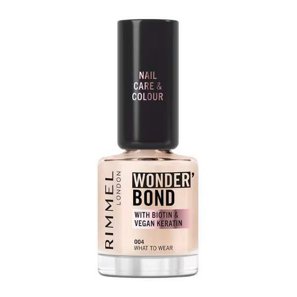 Rimmel Wonder'Bond Nail Polish 004 What To Wear, imported from the UK
