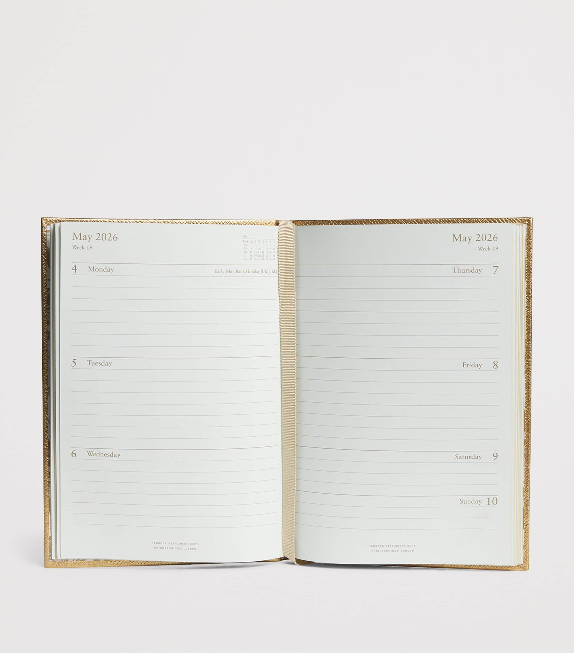 Harrods leather A5 diary 2026, UK version