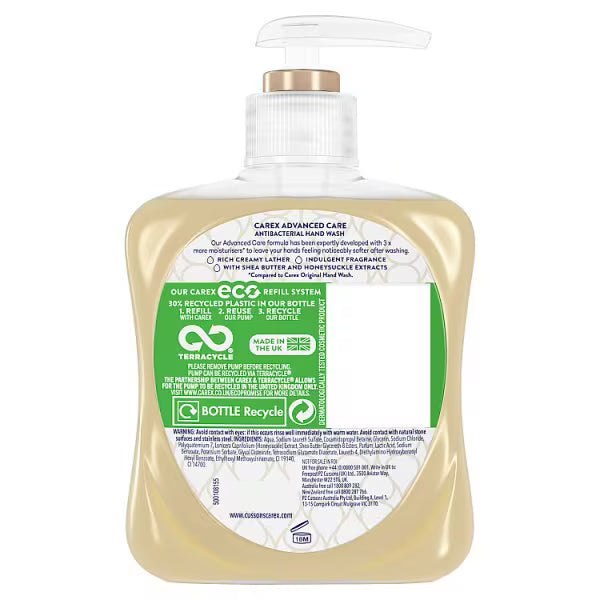 Carex Advanced Care Silk handwash bottle 250ml - British product