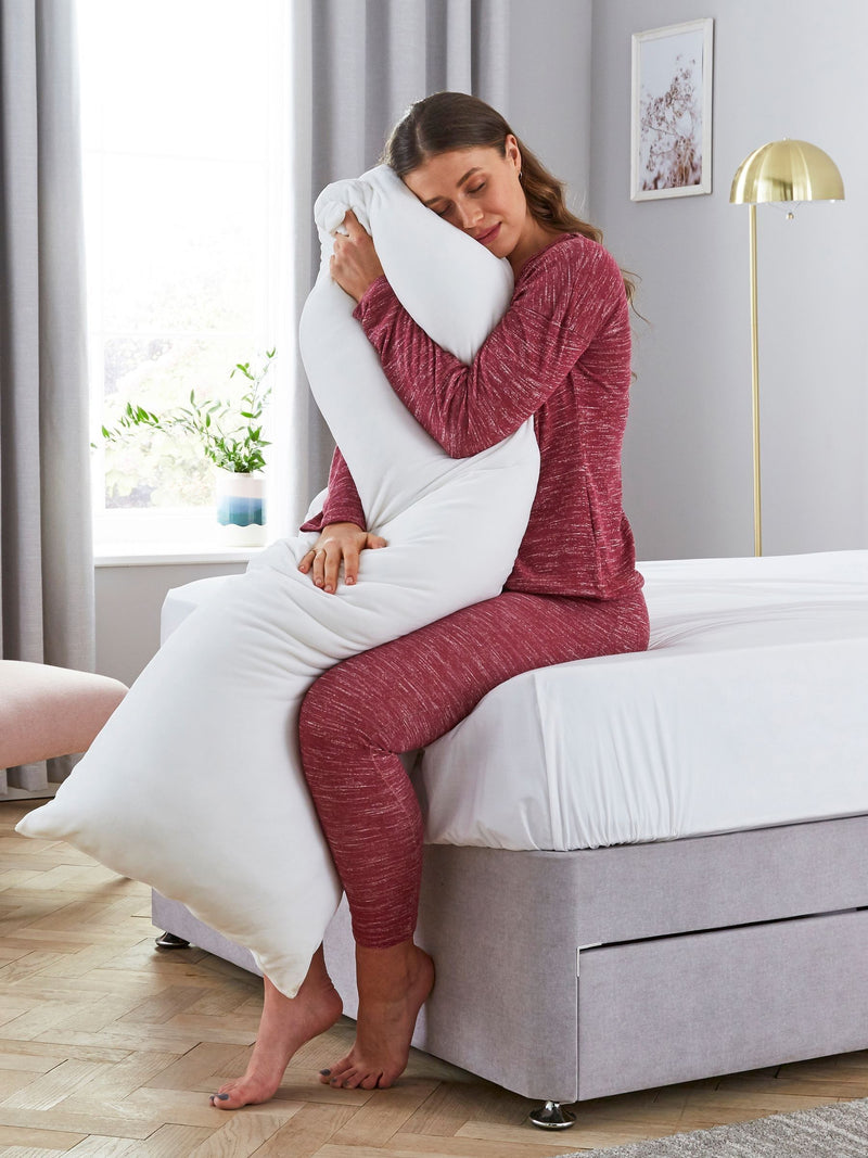Silentnight Medium Squishy Velvet Touch Body Pillow 147x48cm (British brand)