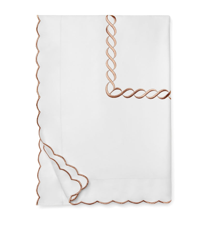 Pratesi cotton duvet cover with chain motif design, king size 230cm x 220cm, imported from the UK