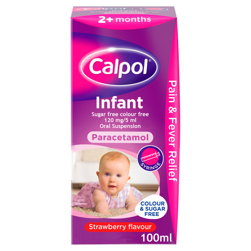 Calpol Infant Sugar Free Colour Free Oral Suspension Strawberry Flavour 2+ Months - McGrocer