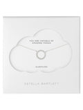 Estella Bartlett Silver Large Pave Set Circle CZ Necklace