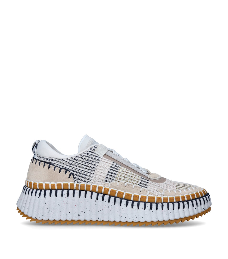 Lightweight Breathable Mesh Sneakers with Rubber Sole and Contrast Topstitching