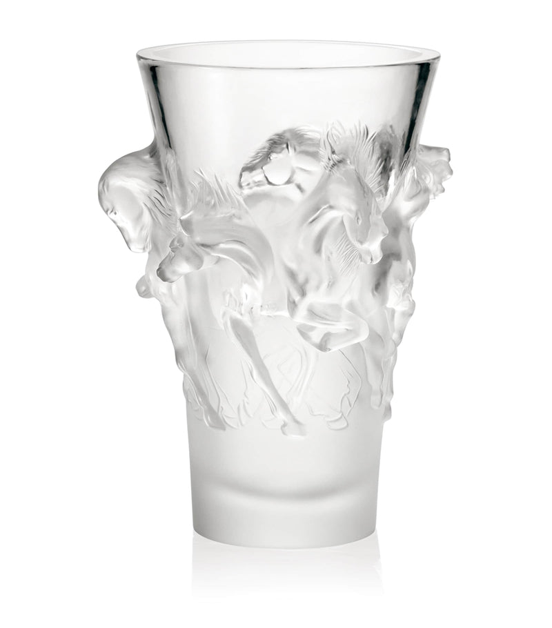 Lalique Crystal Equus Vase (38cm)