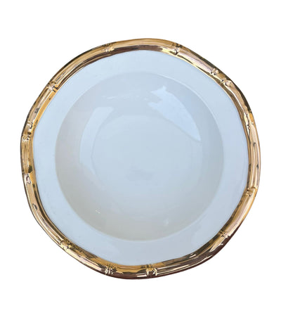 Les Ottomans Ceramic Bamboo Bowl 23cm