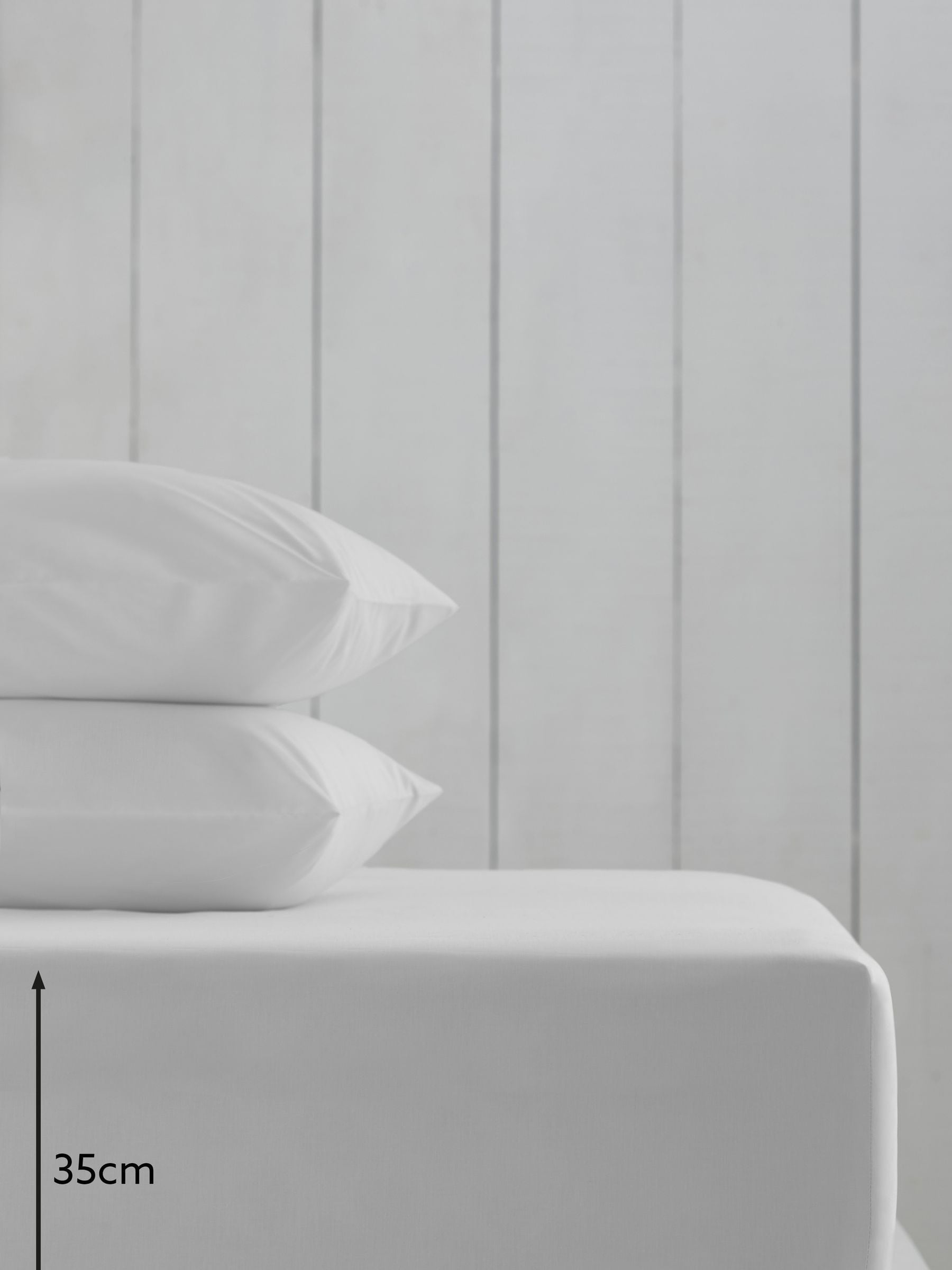 White cotton rich deep fitted bed sheet (British brand)