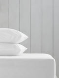 White cotton rich deep fitted bed sheet (British brand)