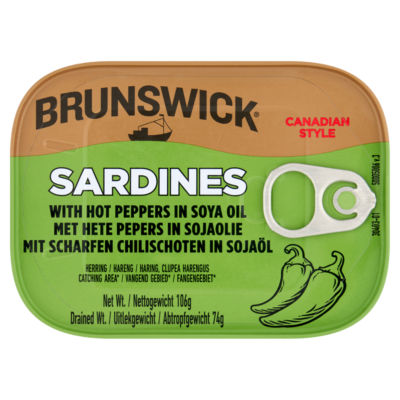 Brunswick Canadian Style Sardines with Hot Pepper 106g - British product