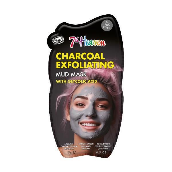 7th Heaven Charcoal Exfoliating Mud Mask with Glycolic Acid, UK version