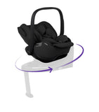 Silver Cross infant car seat with 360-degree rotation and lie-flat recliner (British brand)