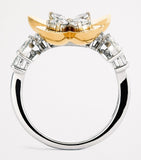 Yeprem Yellow Gold and Diamond Butterfly Ring