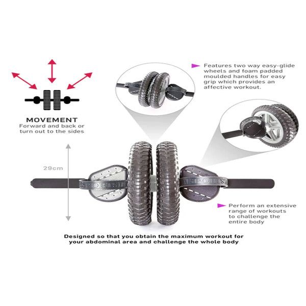 66fit Abs & Core Power Wheel With Knee Pad - McGrocer