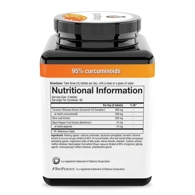 Youtheory Turmeric Advanced Formula tablets (British brand)