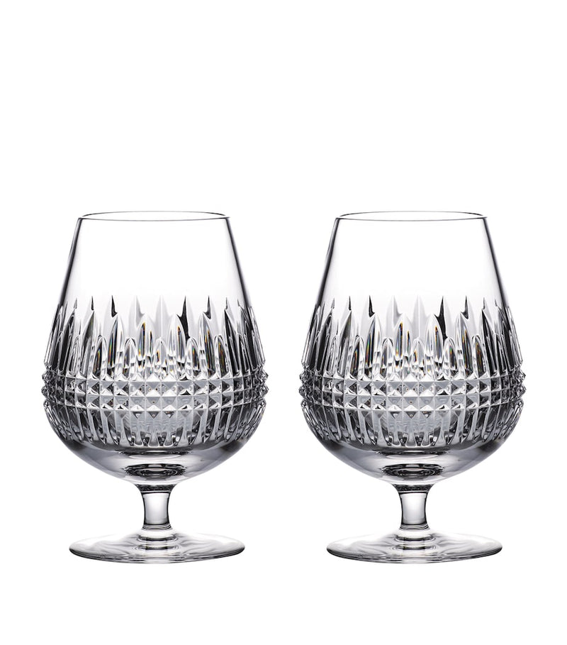 Waterford Lismore Diamond brandy balloon glasses set of two 510ml (British brand)