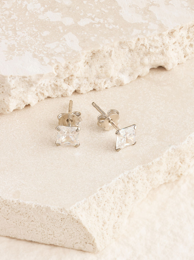 Sterling Silver Stud Earrings 0.5cm (British brand)