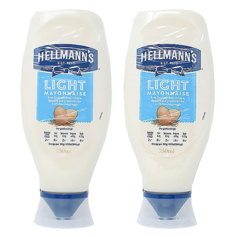 Hellmann's Light Squeezy Mayonnaise 2 x 750ml, UK version