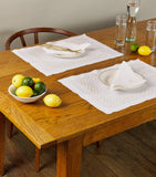 Dea linen embroidered Liri placemat 35cm x 50cm - British product